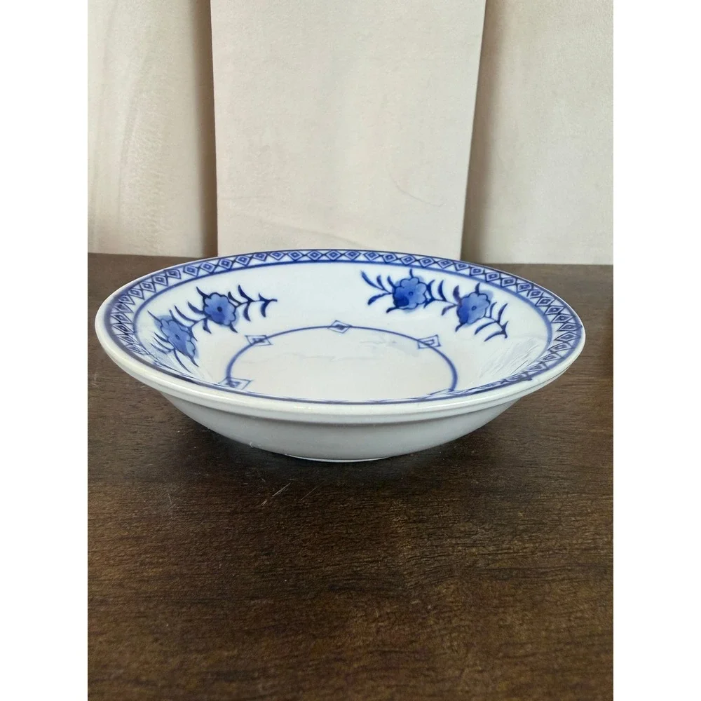 VTG Set SIX (6) IDG Williams Sonoma MCM Blue White Grande Cuisine Berry Bowls